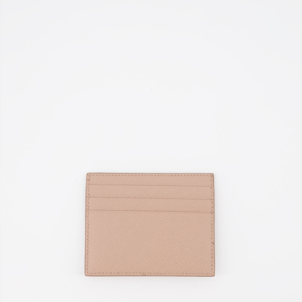 Petite maroquinerie Porte-cartes Saffiano Prada Rose Femme