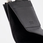 スモールレザーグッズ サフィアーノ カードホルダー Prada 黒 男