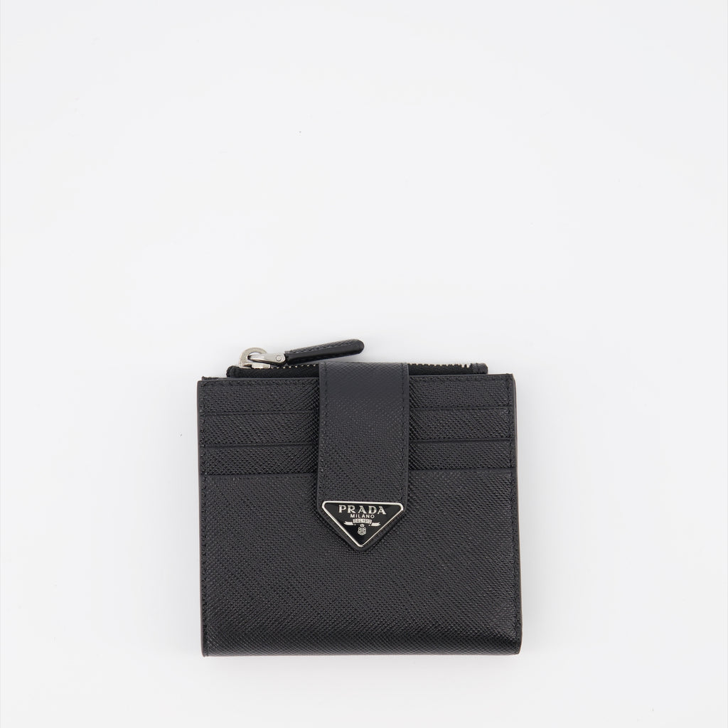 スモールレザーグッズ サフィアーノ カードホルダー Prada 黒 男