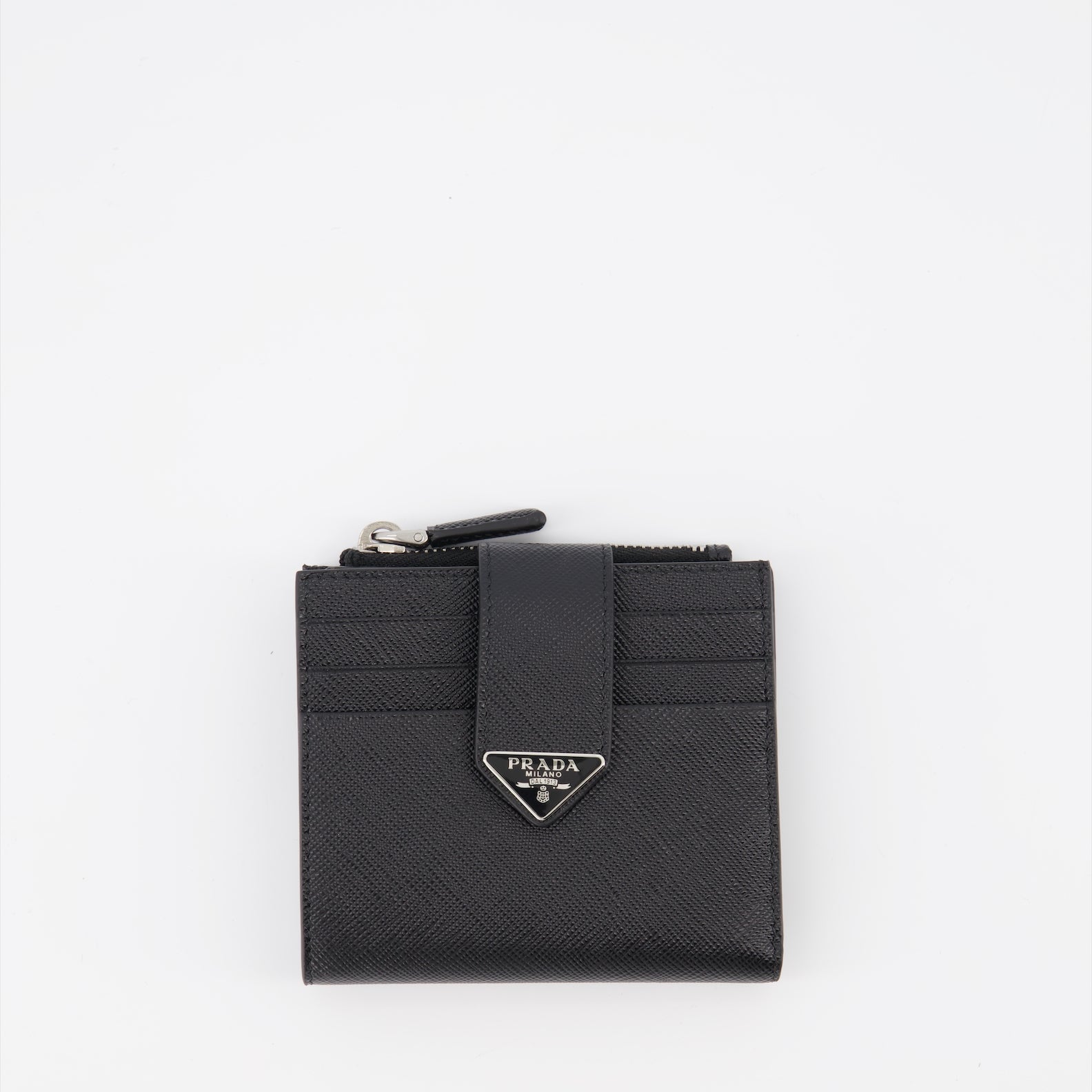Small leather goods Saffiano card holder Prada Black Man