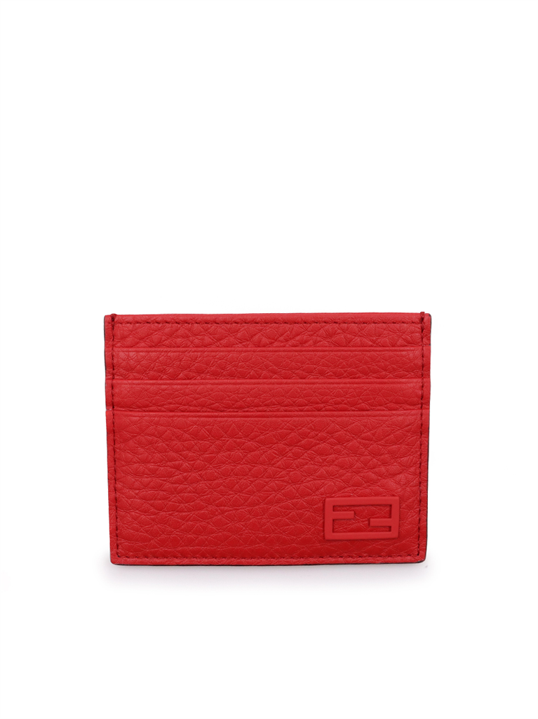 Small leather goods FF card holder Fendi Red Man