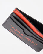 スモールレザーグッズ カード用カードホルダー Off-White 黒 男