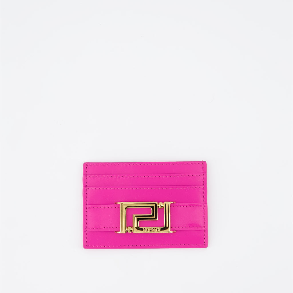 Small leather goods Goddess Card Holder Versace Pink Women