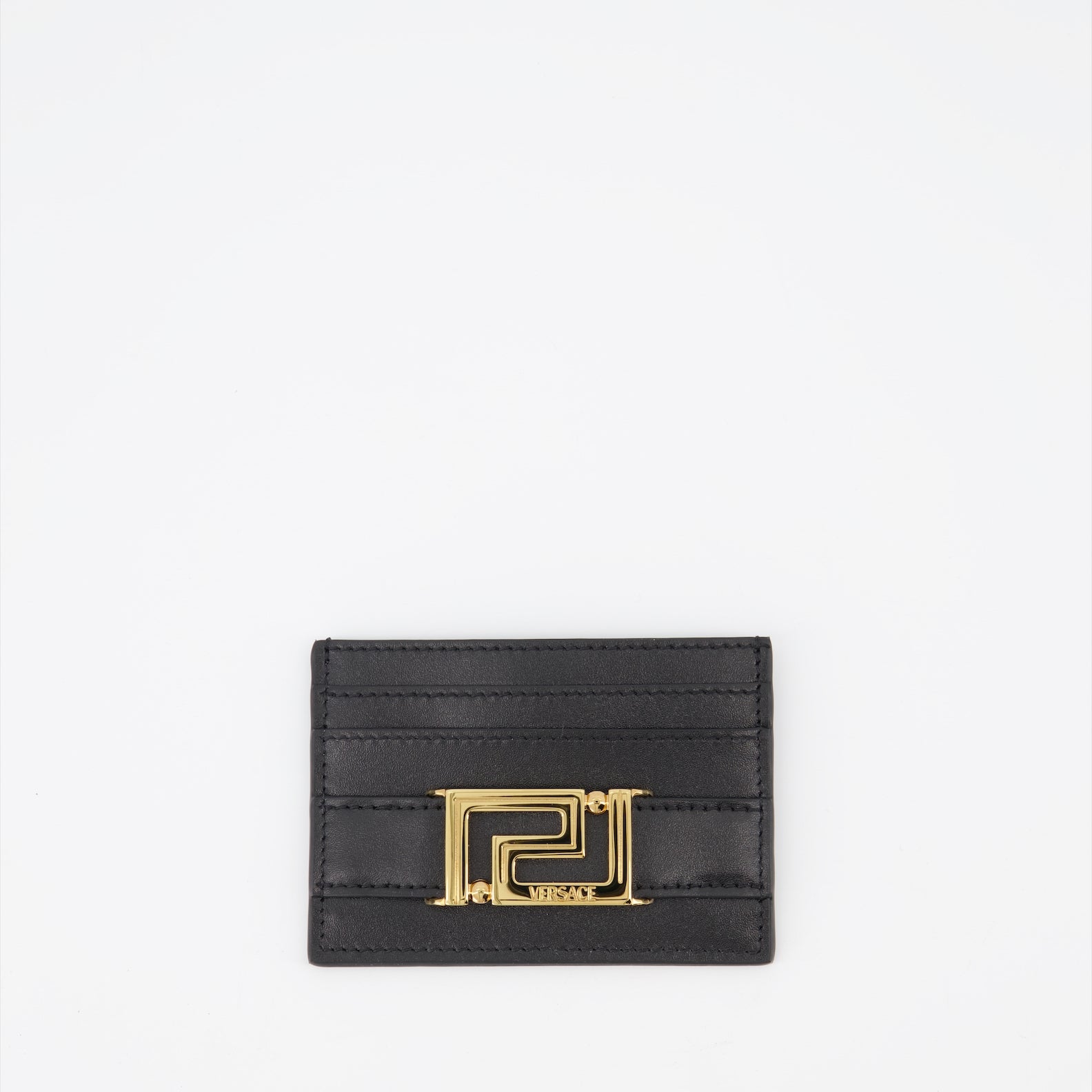 Small leather goods Goddess Card Holder Versace Black Women