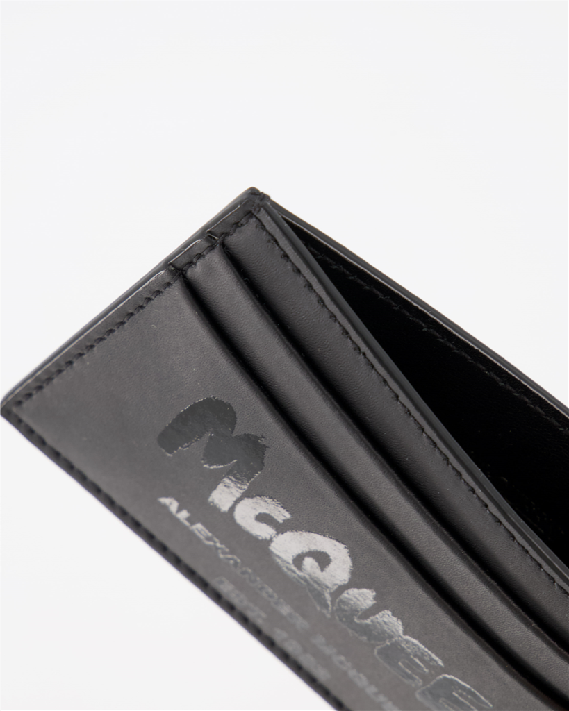 Small leather goods Graffiti card holder Alexander McQueen Black Man