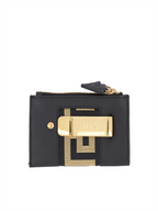 Small leather goods Greca card holder Versace Black Man