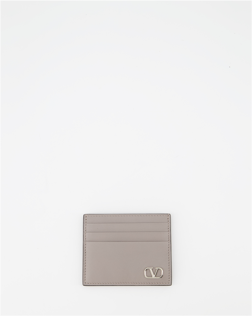 Pequenos artigos de couro Porte-cartes VLogo Valentino Garavani Cinza Homme