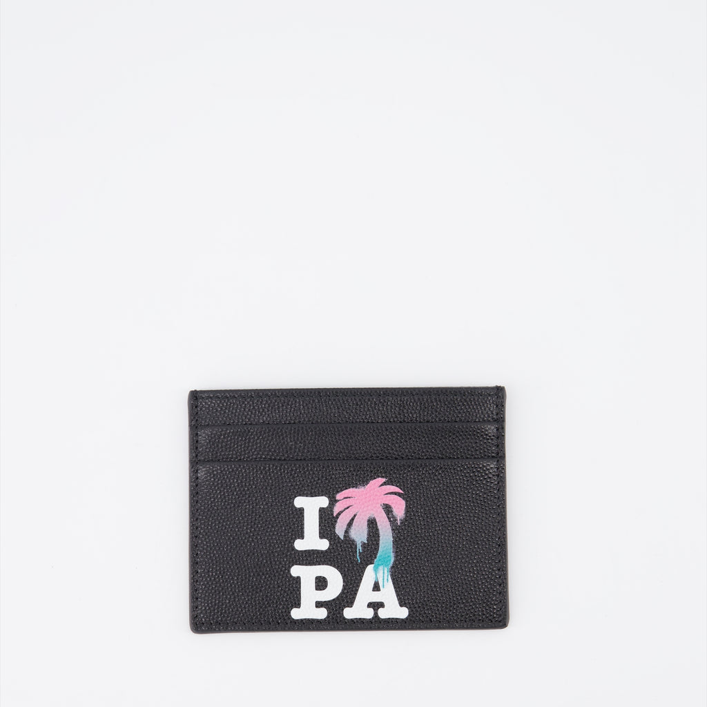 Small leather goods I love PA card holder Palm Angels Black Man