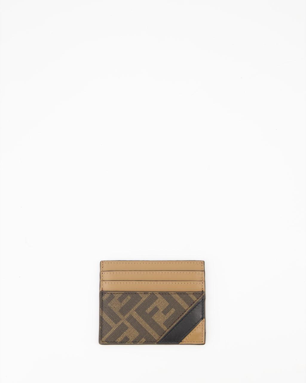 小型レザー製品 FFカードホルダー Fendi ブラウン 男性