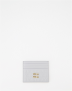 Small leather goods Monogram card holder Miu Miu Gray Women