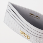 Small leather goods Monogram card holder Miu Miu Gray Women