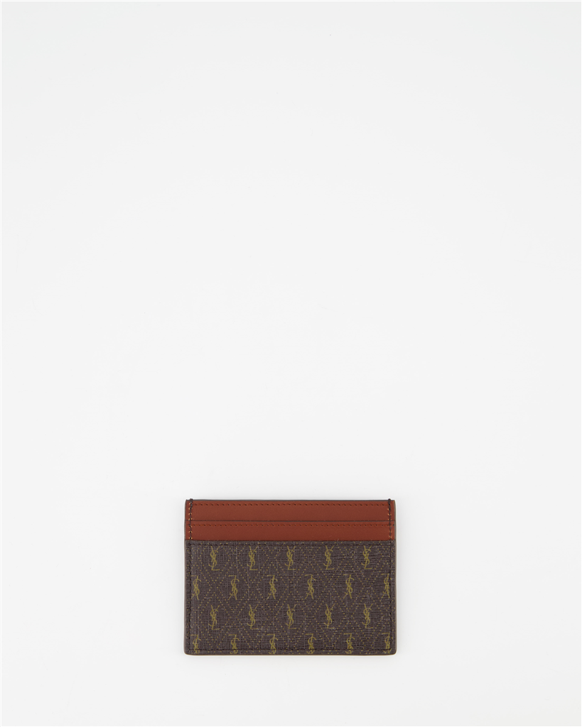 Small leather goods Monogram card holder Saint Laurent Brown Man