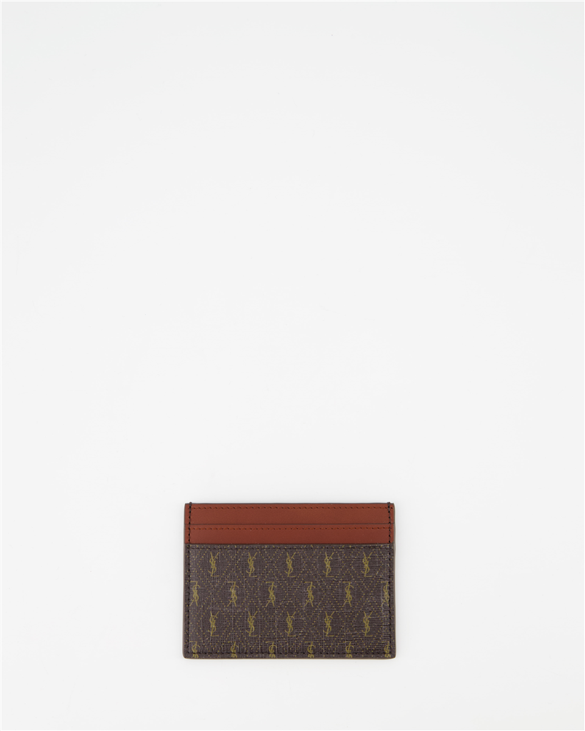 Small leather goods Monogram card holder Saint Laurent Brown Man