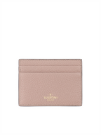 Pequenos artigos de couro Porte-cartes Rockstud Valentino Garavani Bege Femme