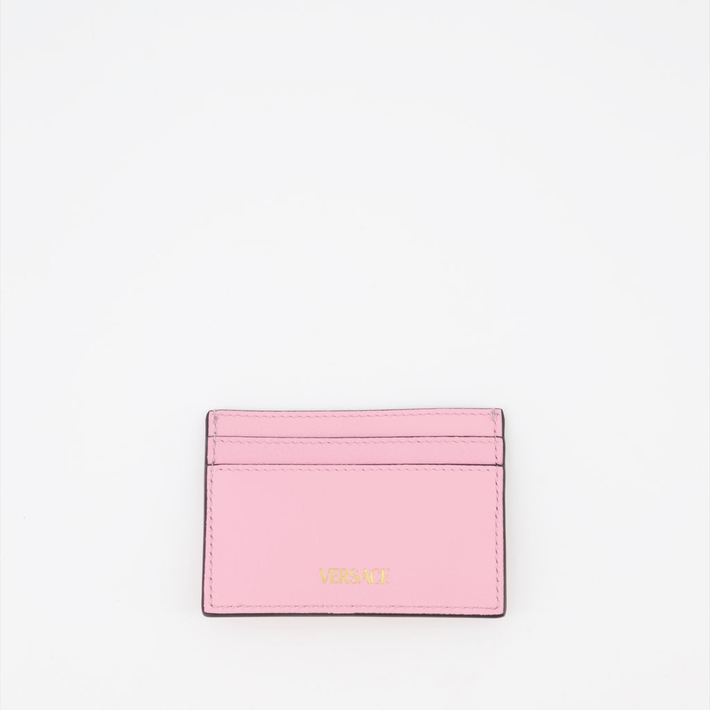 スモールレザーグッズ ラ・メドゥーサ カードホルダー Versace ピンク 女性