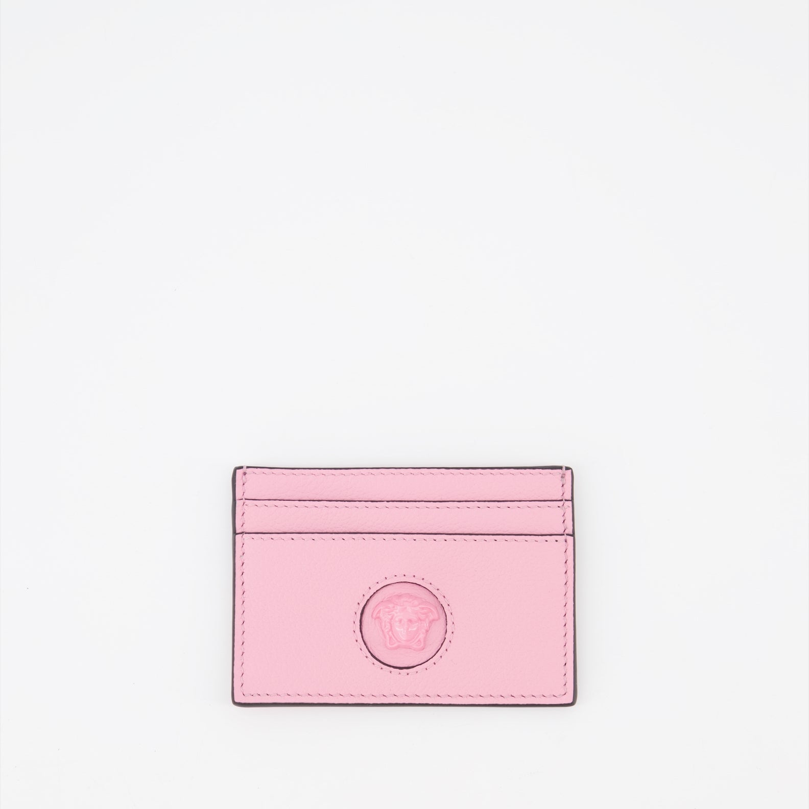 Small leather goods La Medusa card holder Versace Pink Women