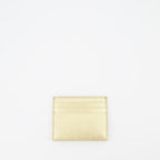 Pequenos artigos de couro Porte-cartes Saffiano Prada Ouro Femme