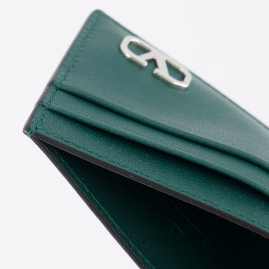 Pequenos artigos de couro Porte-cartes VLogo Valentino Garavani Verde Homme