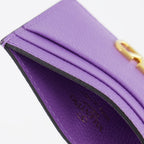 Pequeños artículos de cuero Porte-cartes VLogo Valentino Garavani Púrpura Femme