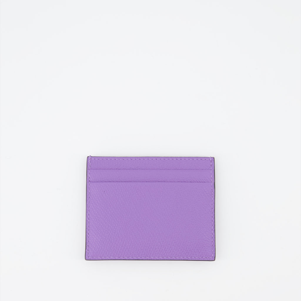 Pequeños artículos de cuero Porte-cartes VLogo Valentino Garavani Púrpura Femme