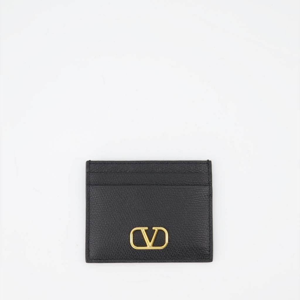 Pequeños artículos de cuero Porte-cartes VLogo Valentino Garavani Negro Femme