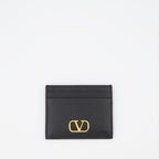 Pequeños artículos de cuero Porte-cartes VLogo Valentino Garavani Negro Femme