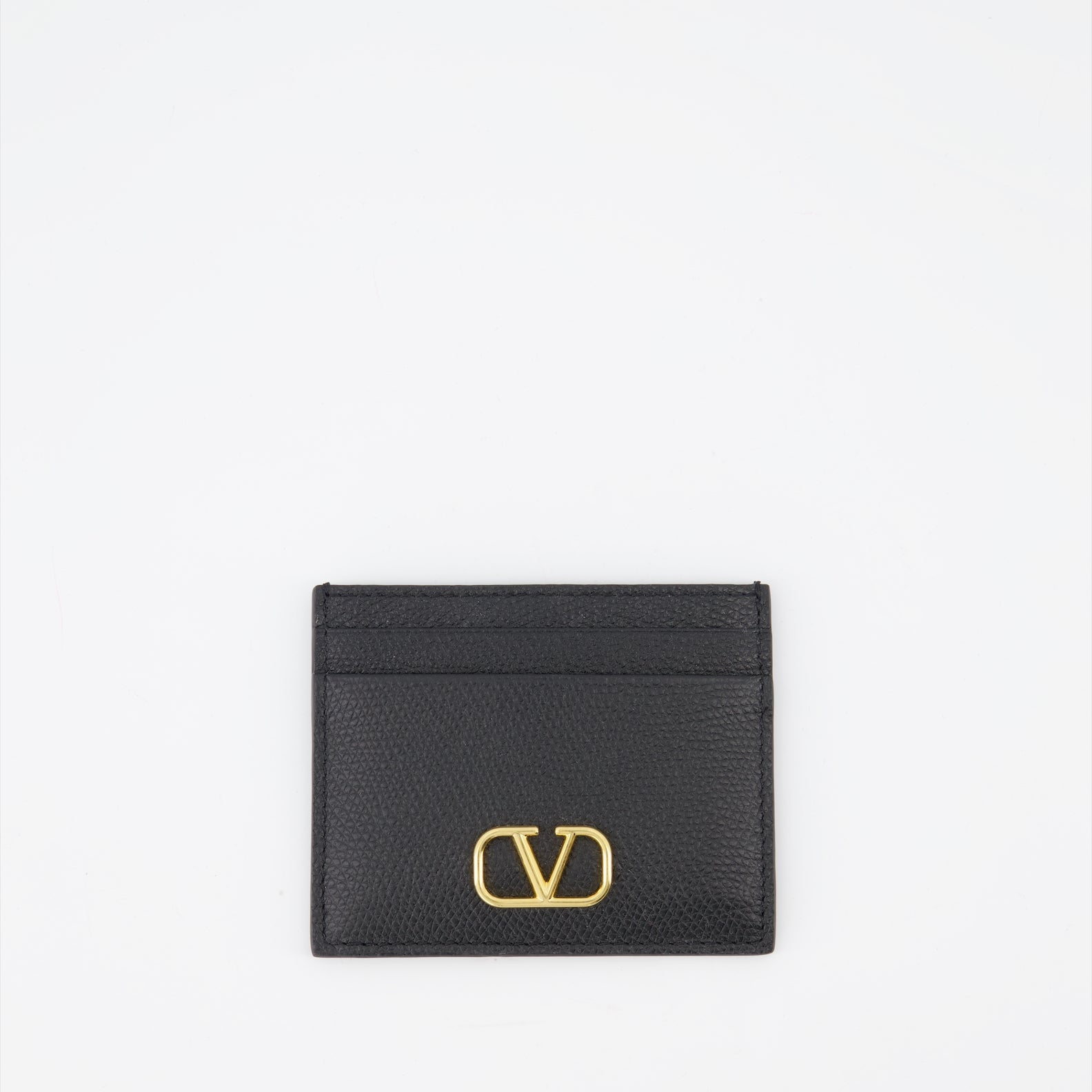 スモールレザーグッズ Vロゴカードホルダー Valentino Garavani 黒 女性