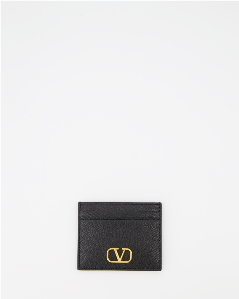 スモールレザーグッズ Vロゴカードホルダー Valentino Garavani 黒 女性
