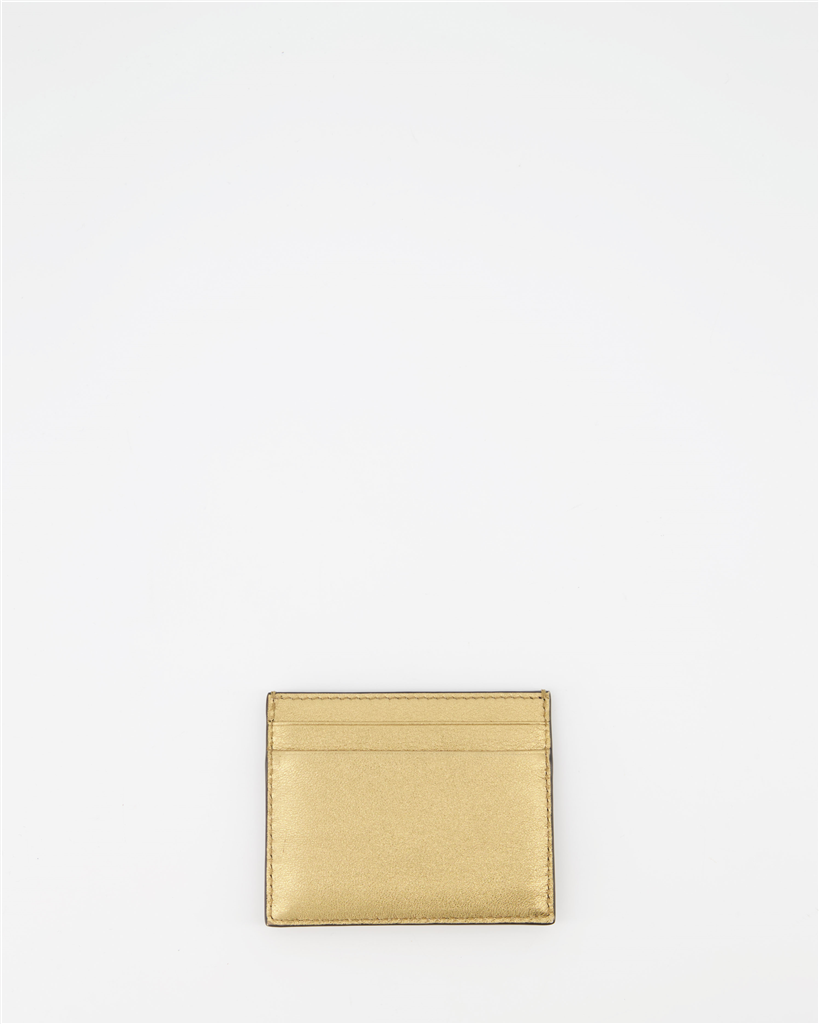 スモールレザーグッズ Vロゴカードホルダー Valentino Garavani 金 女性