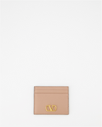 Pequeños artículos de cuero Porte-cartes VLogo Valentino Garavani Rosa Femme