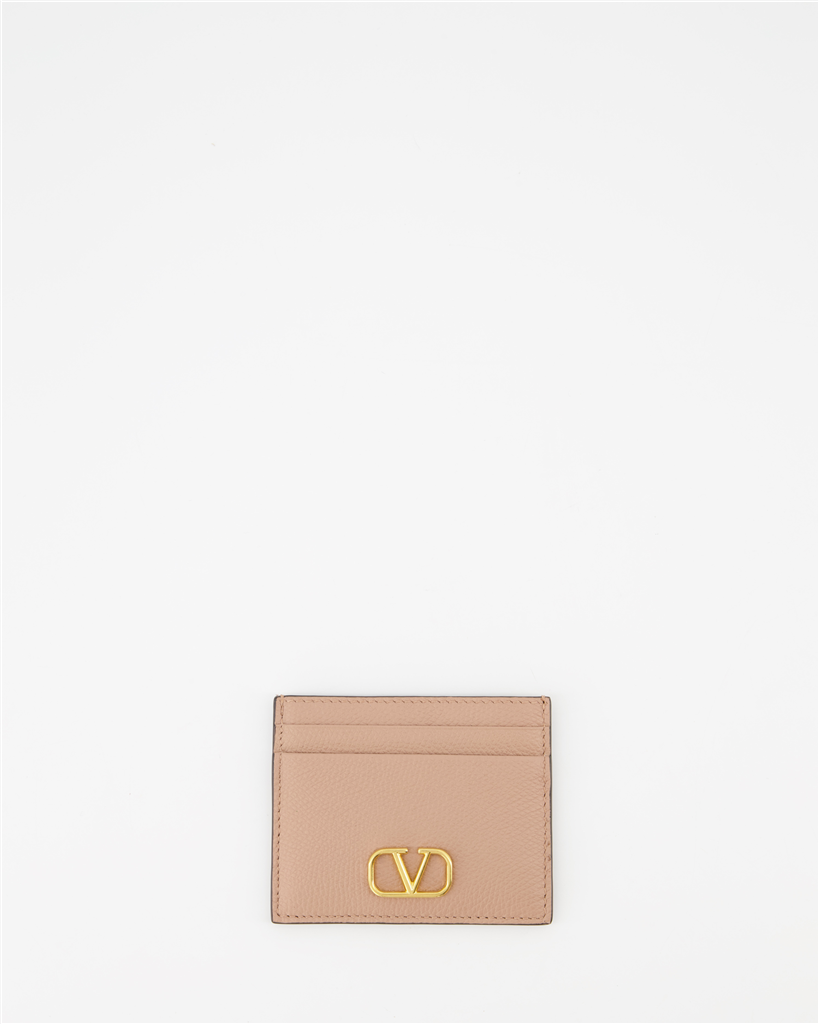 スモールレザーグッズ Vロゴカードホルダー Valentino Garavani ピンク 女性