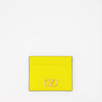 スモールレザーグッズ VLogo シグネチャー グレイニー カード ホルダー Valentino Garavani 黄色 女性