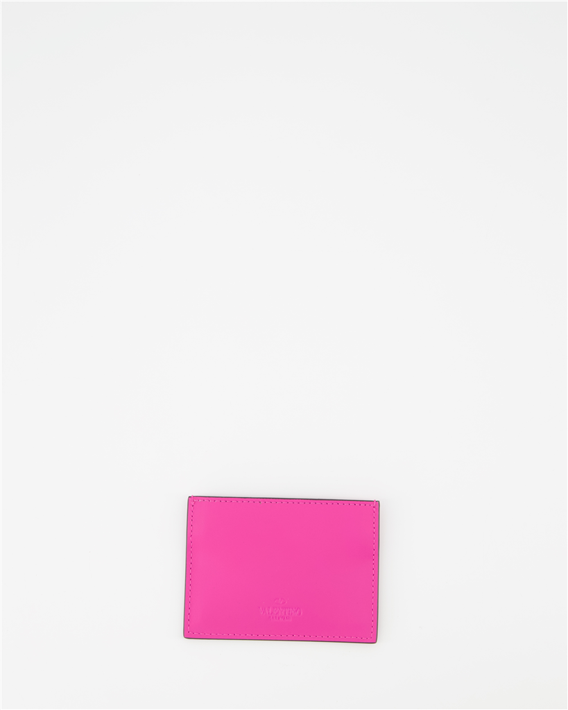 Small leather goods VLTN card holder Valentino Garavani Pink Man