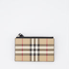 Pequenos artigos de couro Porte-monnaie à carreaux Alwyn Burberry Bege Homme