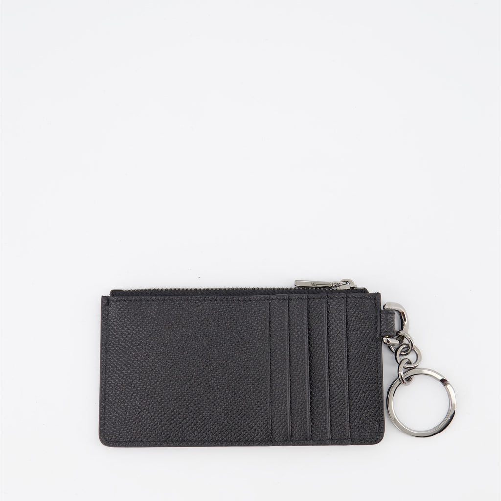 Pequenos artigos de couro Porte-monnaie à logo plaque Dolce & Gabbana Preto Homme