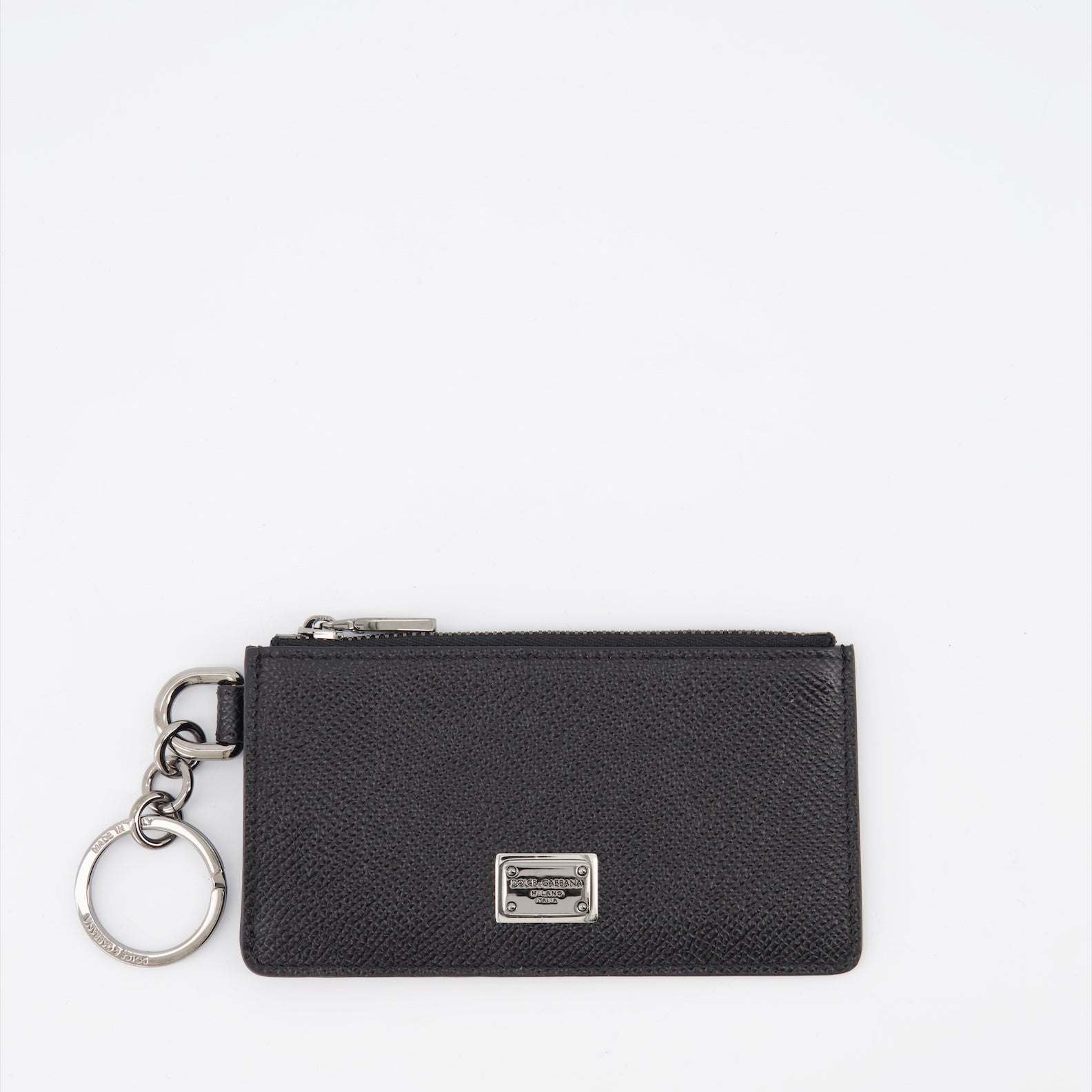 Small leather goods Logo plaque coin purse Dolce & Gabbana Black Man