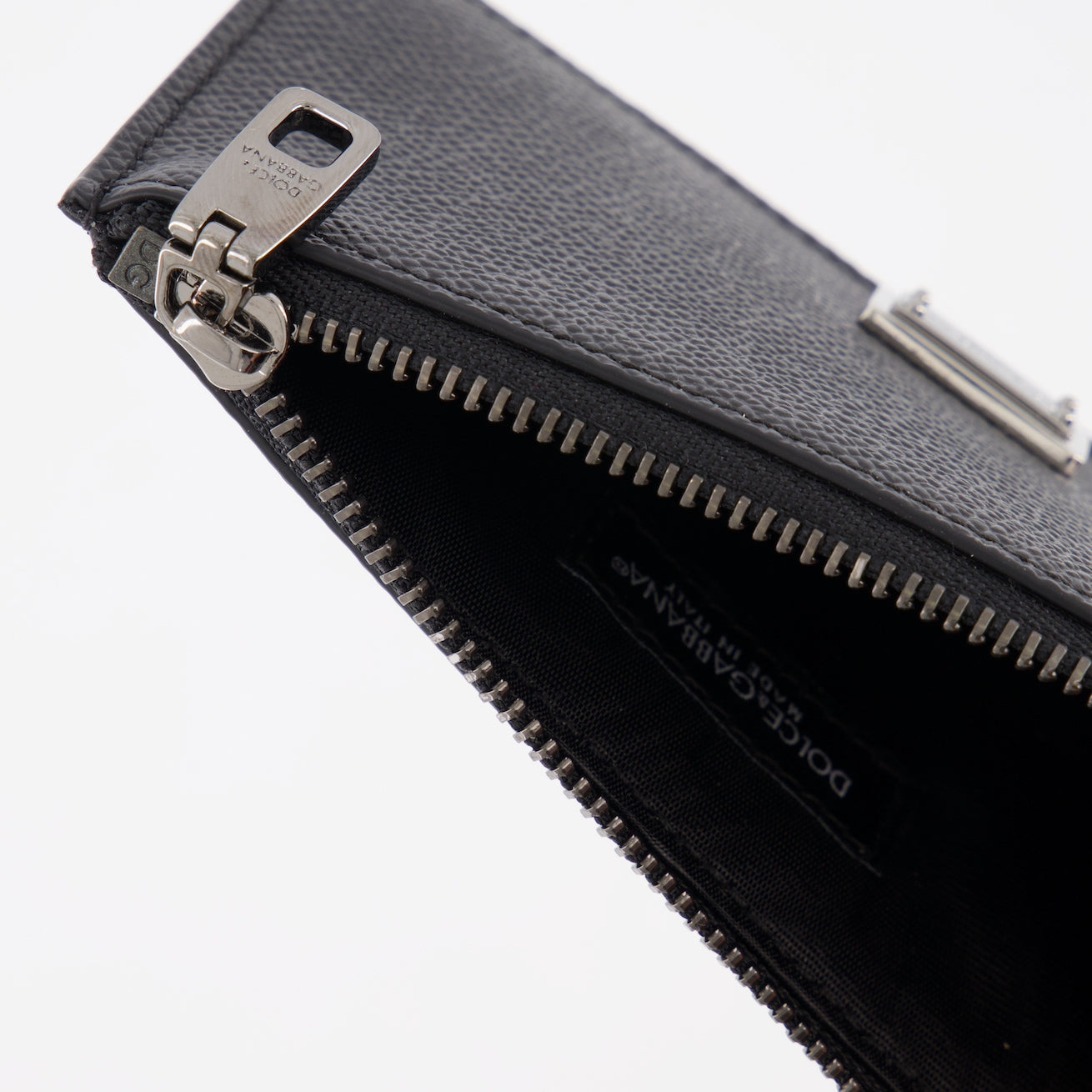 Small leather goods Logo plaque coin purse Dolce & Gabbana Black Man