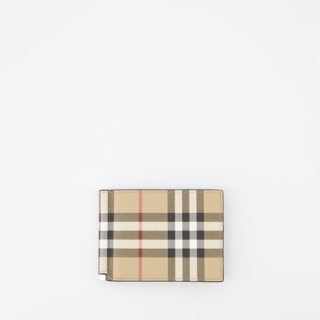 Petite maroquinerie Porte-cartes à carreaux Burberry Beige Homme