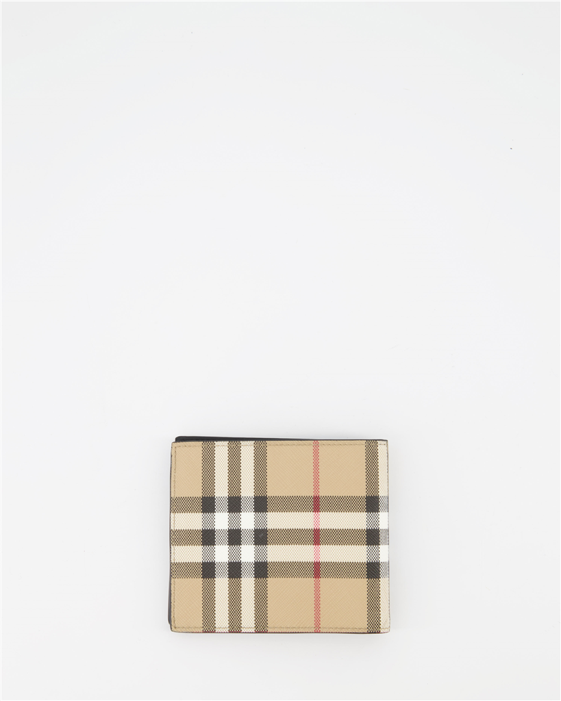 Petite maroquinerie Portefeuille à carreaux Burberry Beige Homme