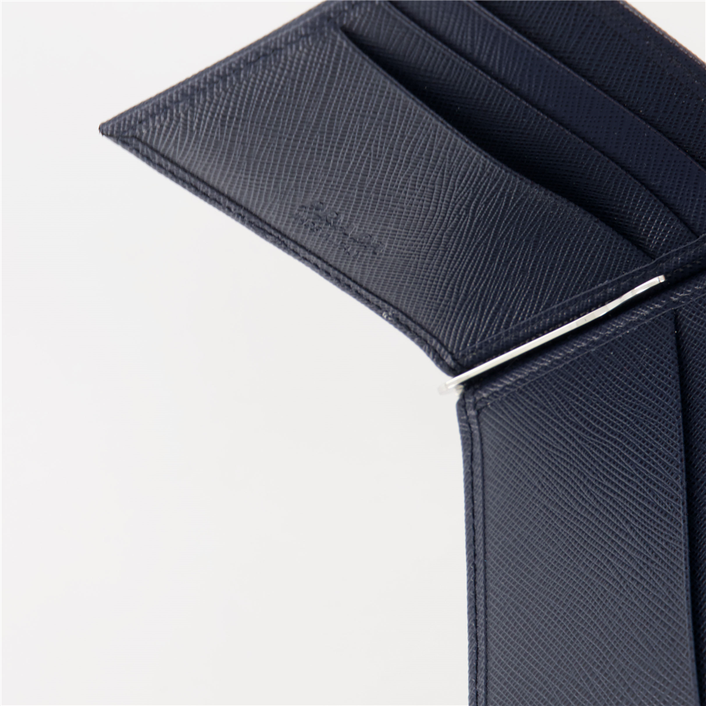 Kleine lederwaren Portefeuille Saffiano Prada Blau Homme