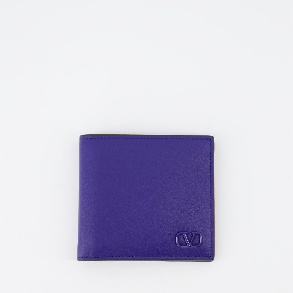 Kleine lederwaren Portefeuille VLogo Valentino Garavani Blau Homme