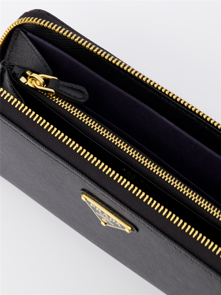 Small leather goods Continental Portfolio Prada Black Women