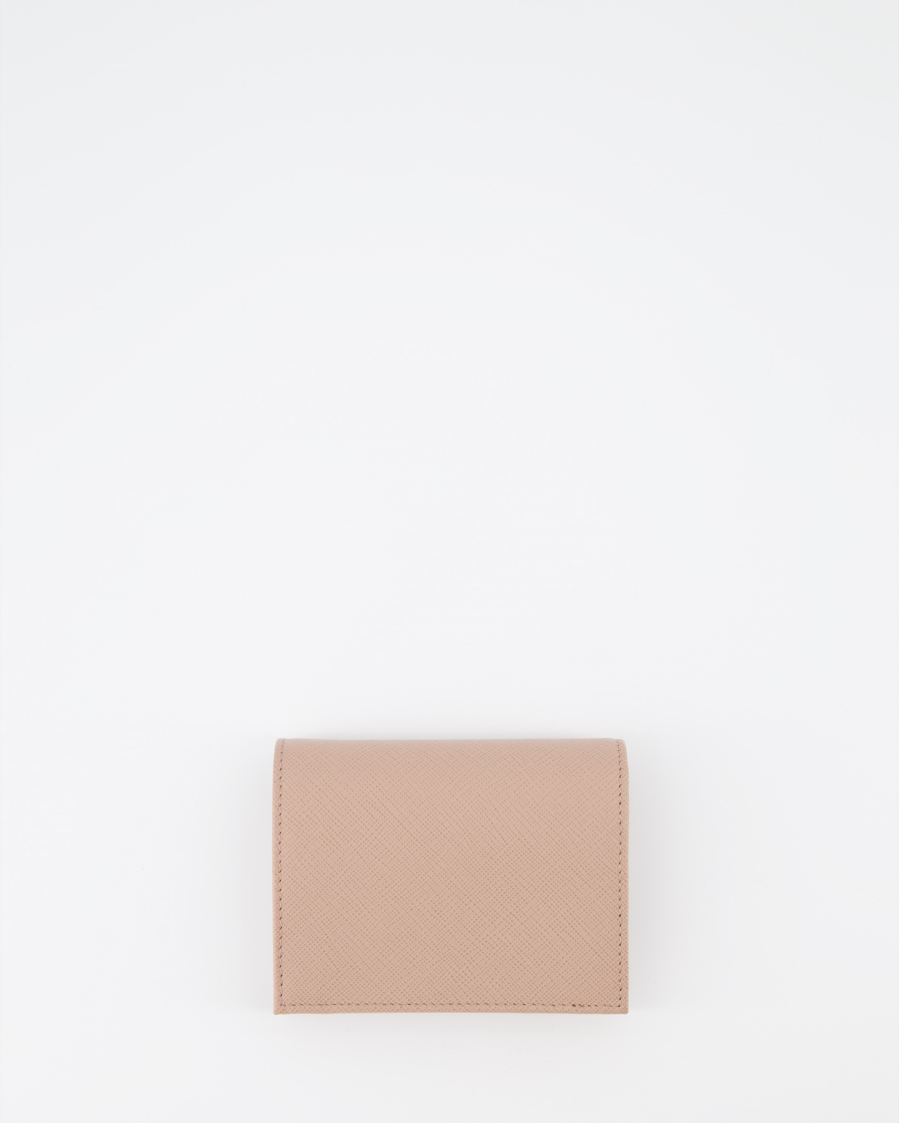 Small leather goods Gold Saffiano Wallet Prada Pink Women