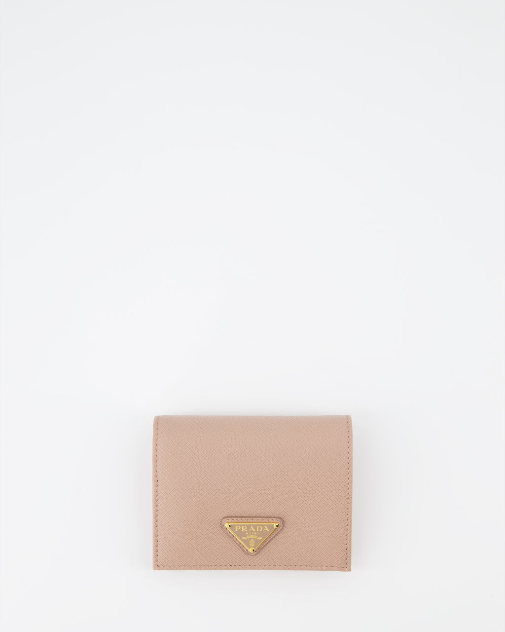Small leather goods Gold Saffiano Wallet Prada Pink Women