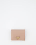 Small leather goods Gold Saffiano Wallet Prada Pink Women