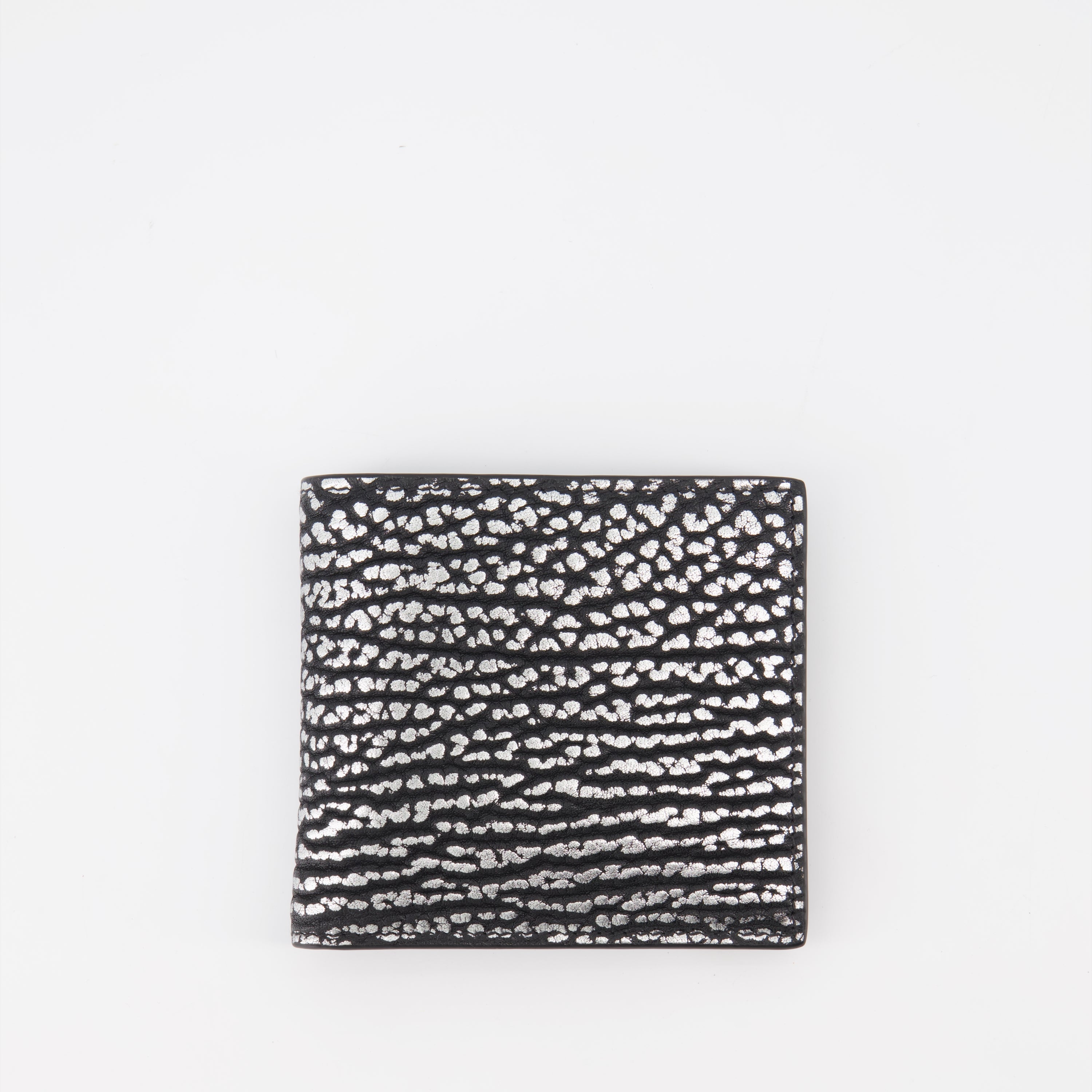 Portefeuille en cuir texturé craquelé
