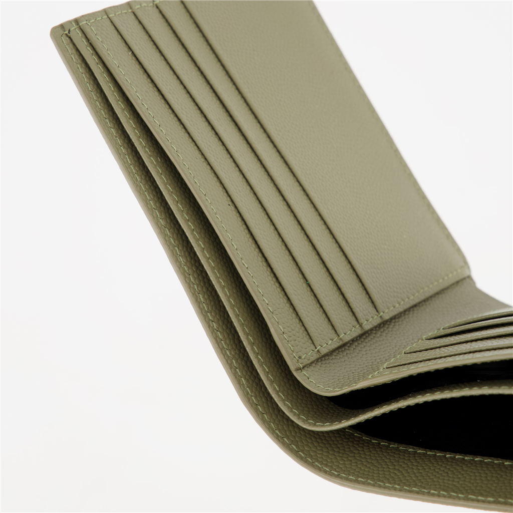 Small leather goods Leather wallet Saint Laurent Green Man
