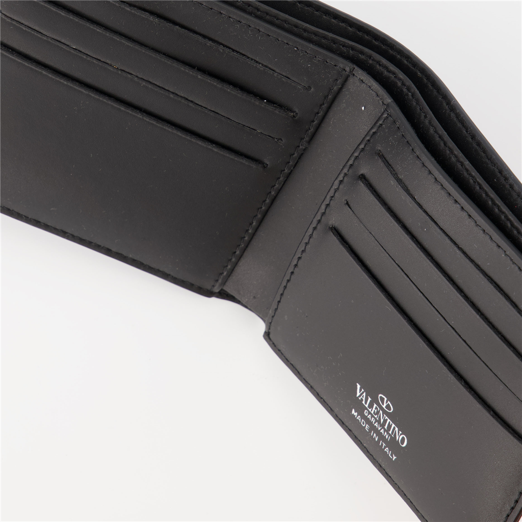 Small leather goods VLTN Wallet Valentino Garavani Black Man