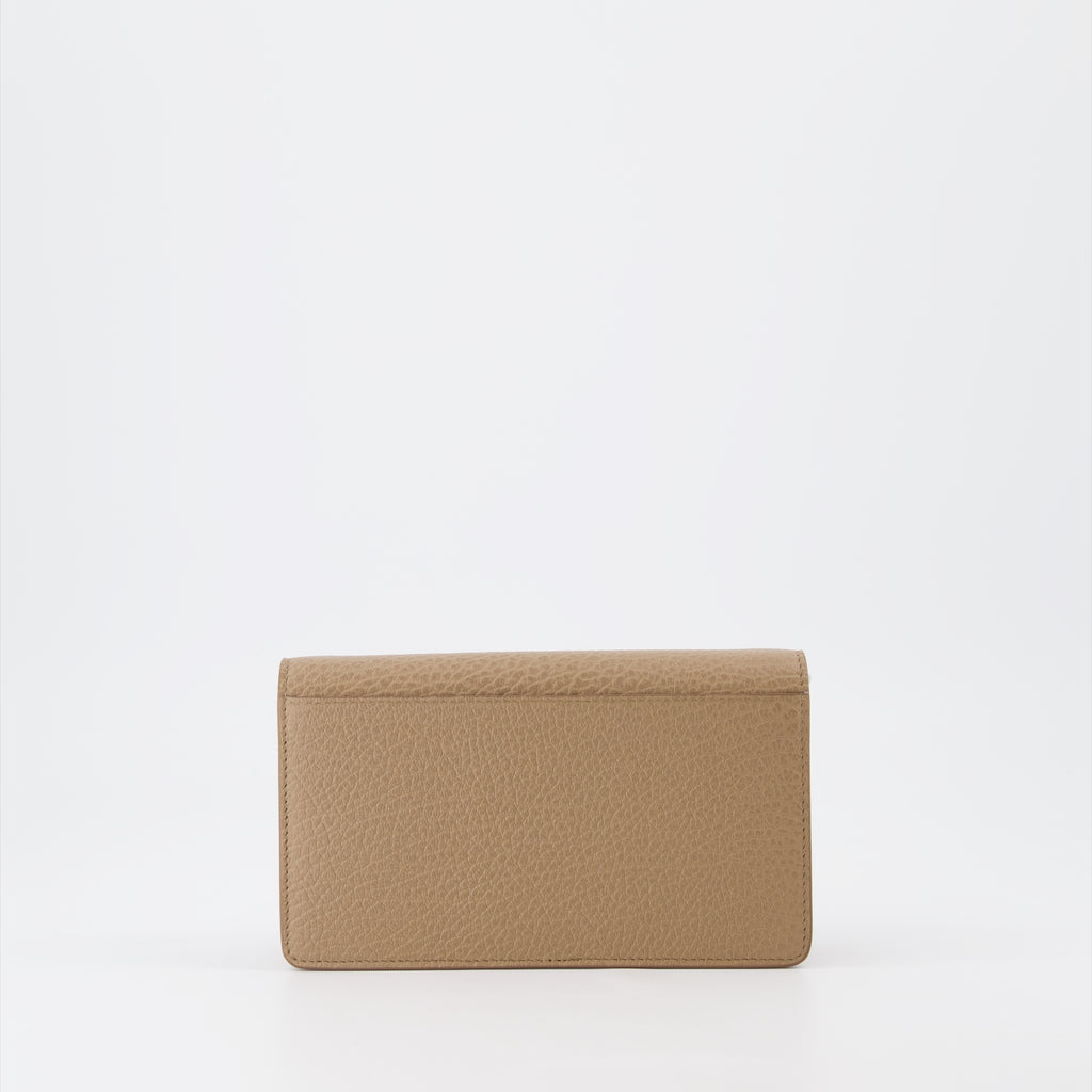 Small leather goods Four stitches chain wallet Maison Margiela Beige Unisex