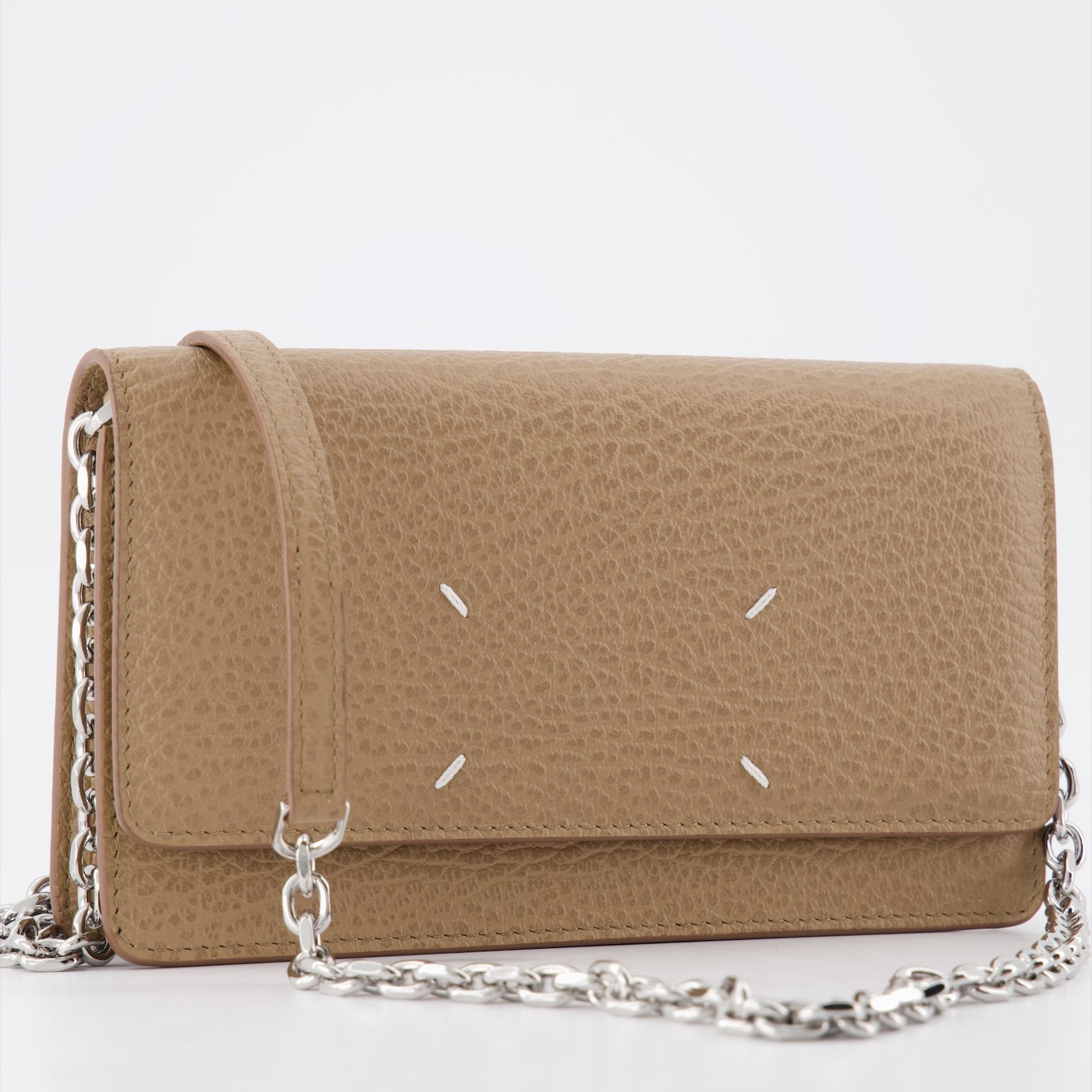 Small leather goods Four stitches chain wallet Maison Margiela Beige Unisex